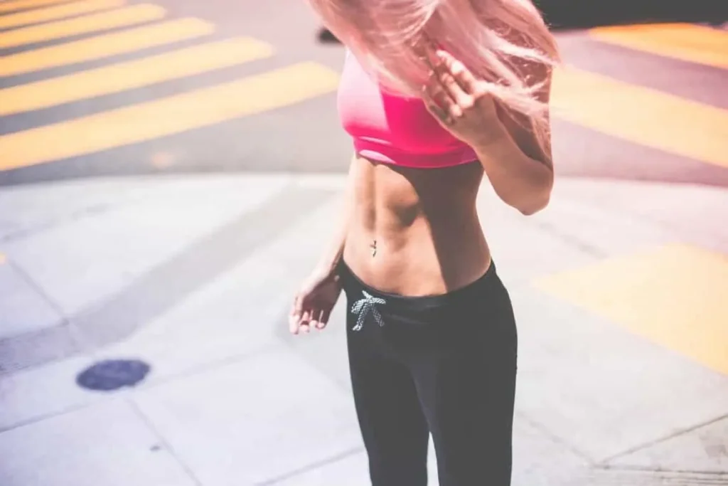 Woman with toned stomach after LA-EMS Body Sculpting Treatment Welford-on-Avon
